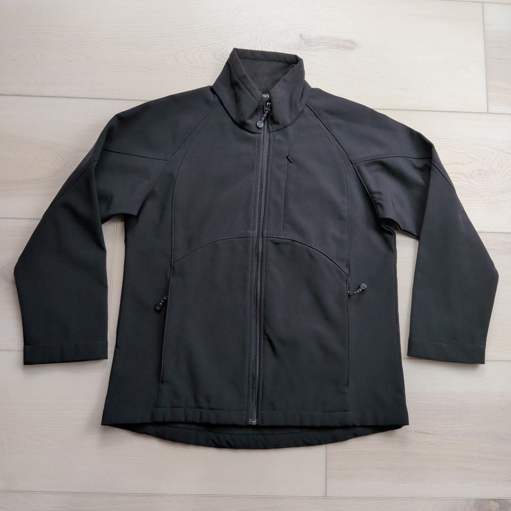 Black Diamond Softshell Jacket Mens S Black Full Zip Fleece Lined Outdoor